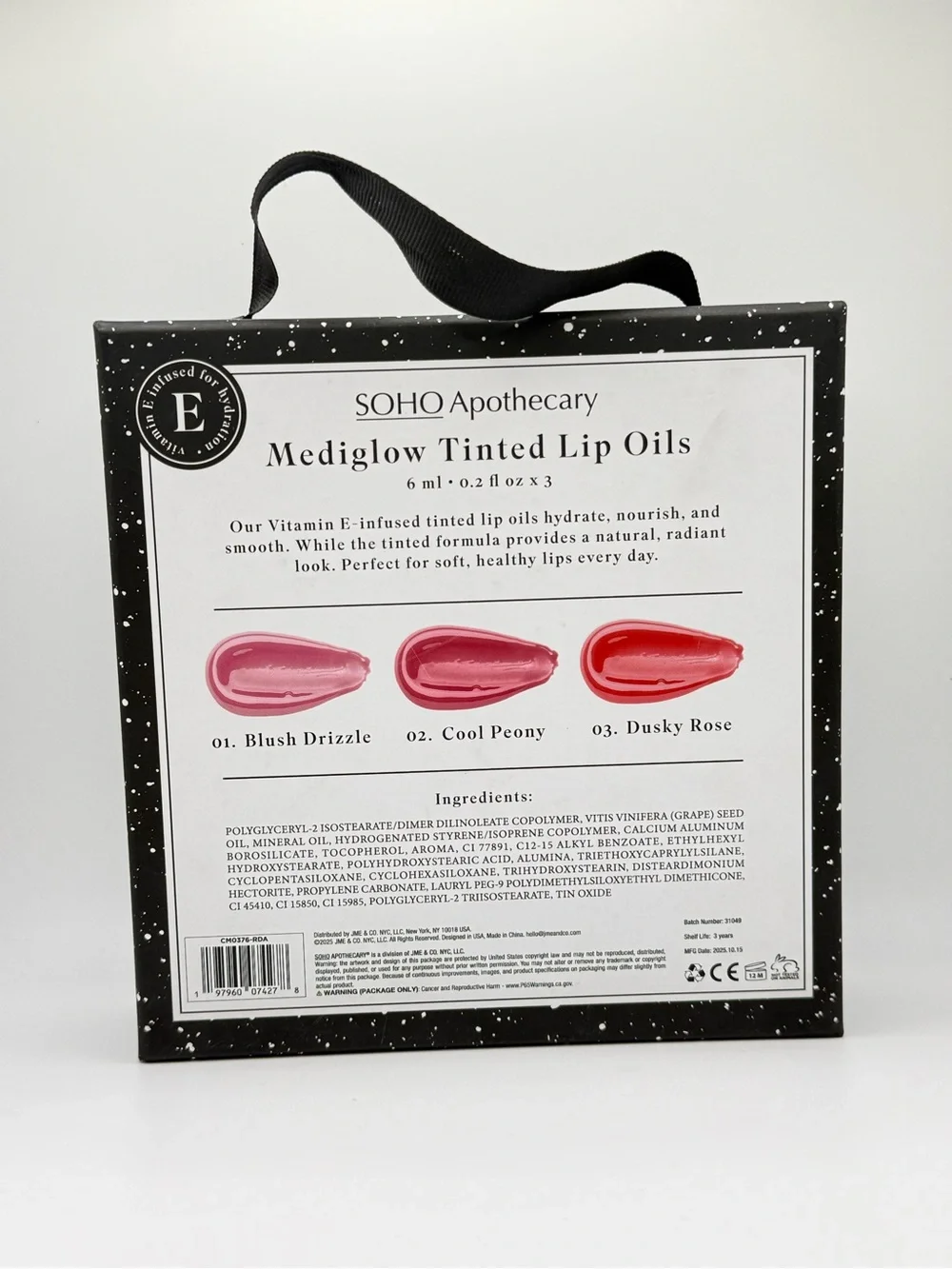 SOHO Apothecary Mediglow Tinted Lip Oils Gift Set 3-Piece | New